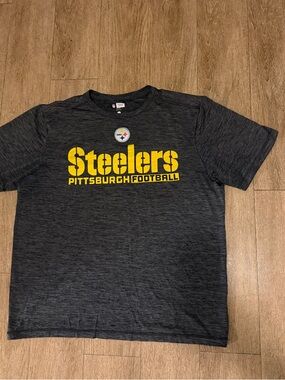 NFL Pittsburgh Steelers Charcoal Tee with Yellow Logo men XL